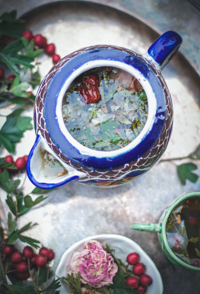 hawthorn motherwort teapot