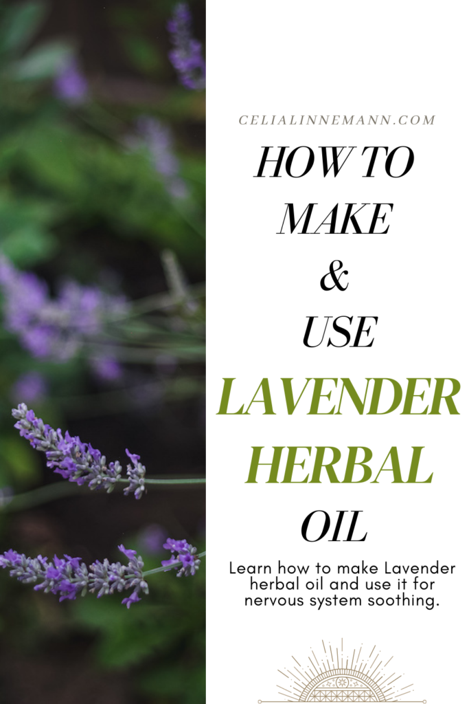 how to make lavender herbal oil